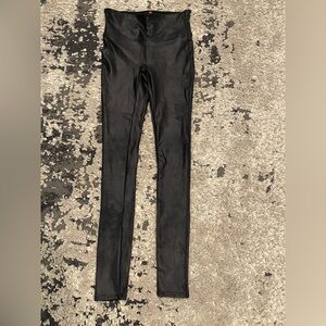 Spanx Black High-Waist Pleather Leggings